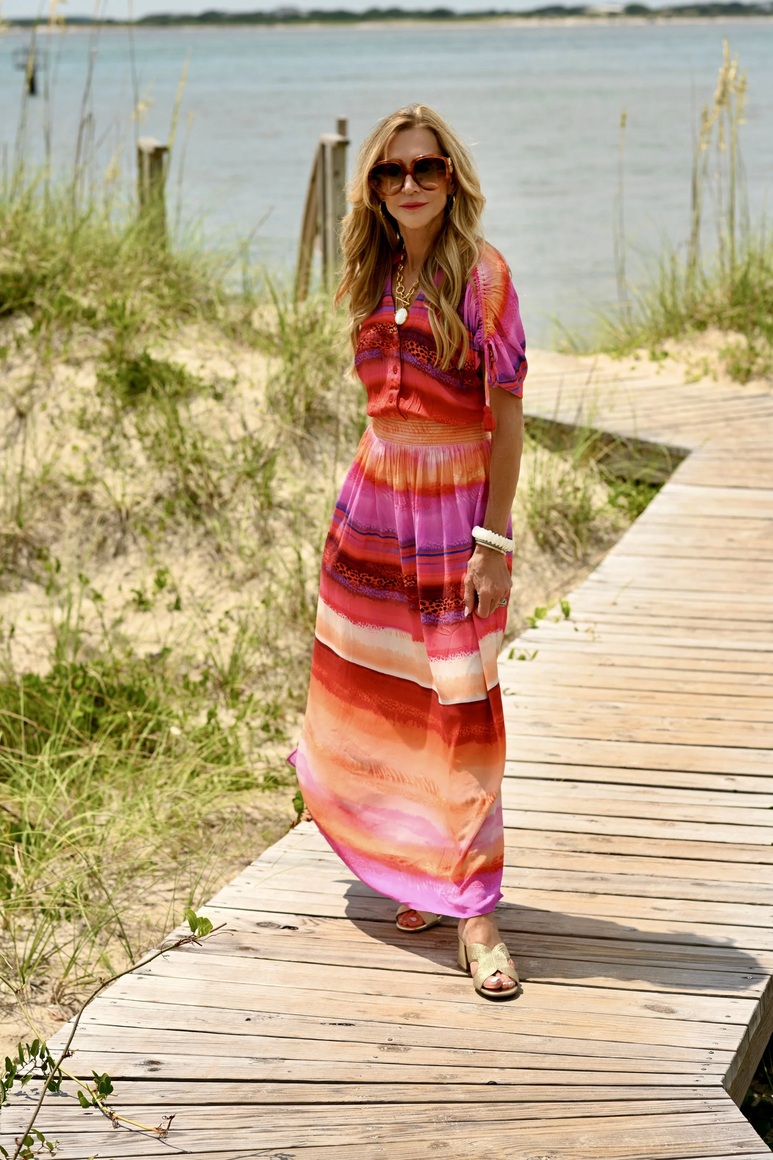 chicos tiered maxi dress Chico's Summer