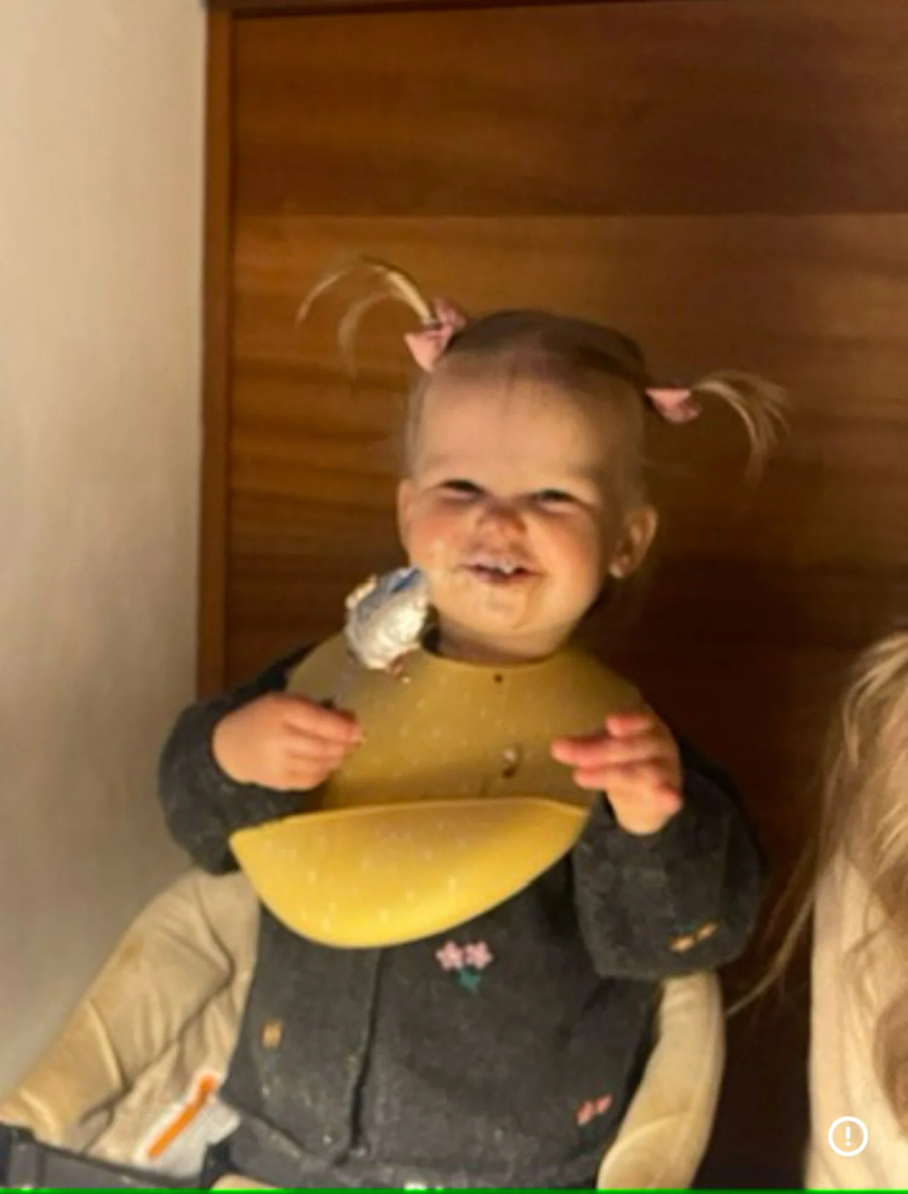  Not a great picture but those pigtails! 