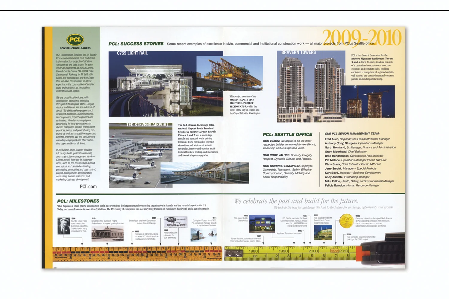 Capabilities and Milestones Brochure, PCL Construction Services, Inc. — Seattle