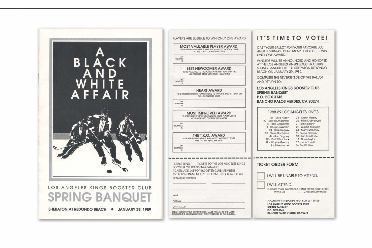   Event Program,   Los Angeles Kings Booster Club  