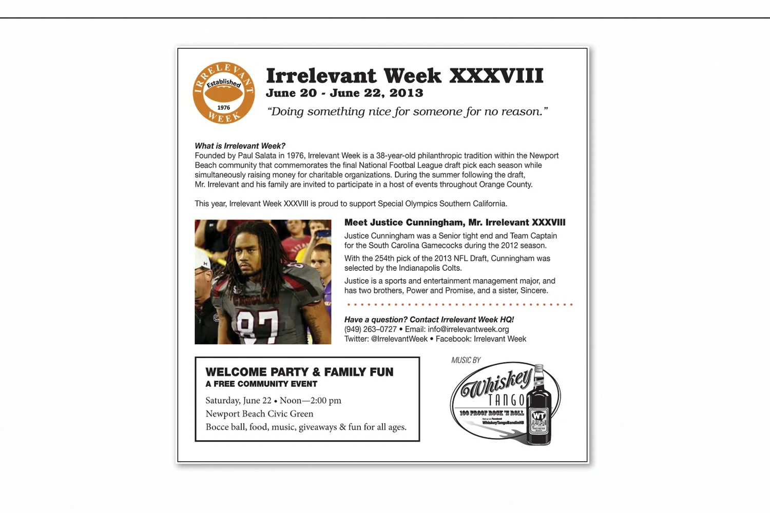 Special Event, to benefit the Special Olympics of Southern California