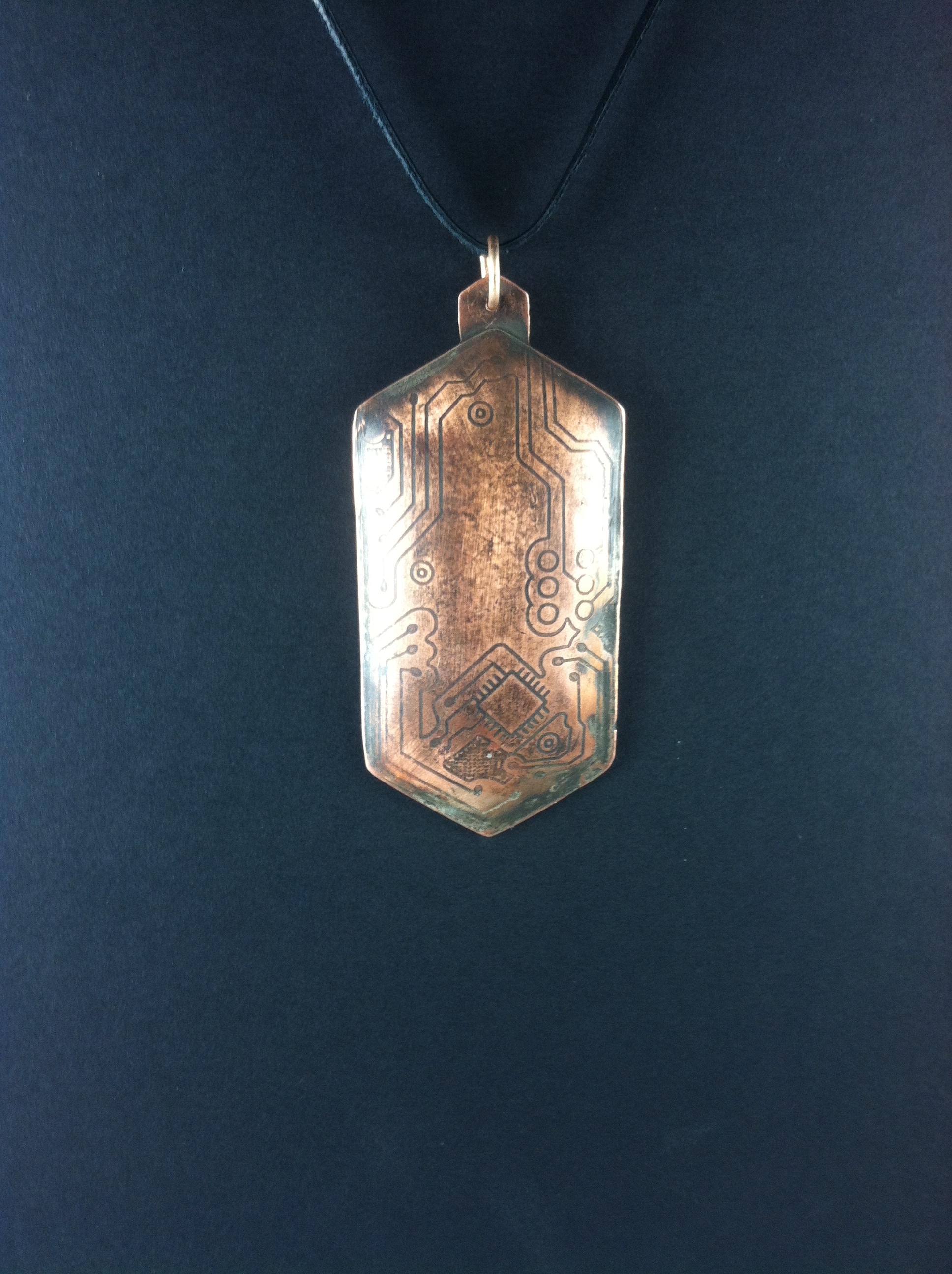 Copper Laser-etched Pendant