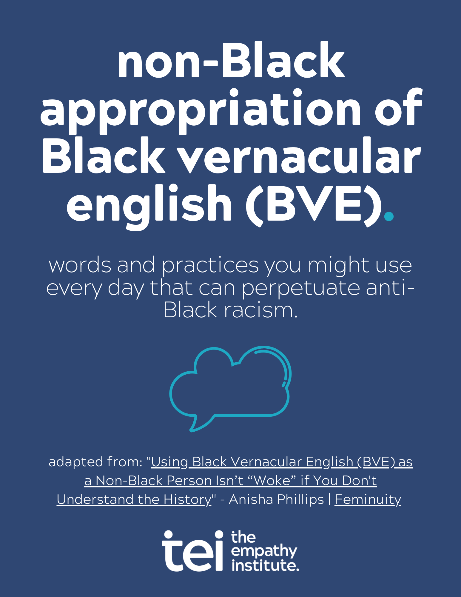 Non-Black appropriation of BVE