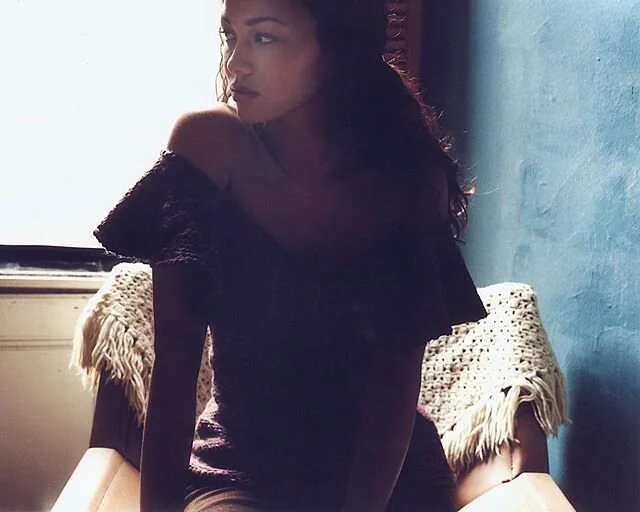 More film findings... Look at that sleeve detail! 
@olgakapustina has been designing since the early 2000&rsquo;s. 
Here is her gorgeous top we shot circa 2002. 
Film is the best! 
Best friends are even better! &bull;
&bull;
&bull;
#olgakapustina #de