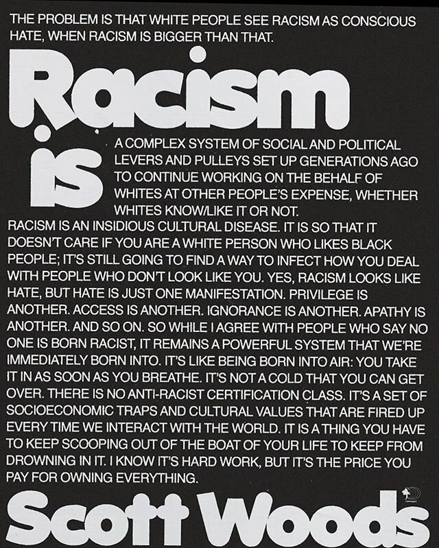 We have to educate ourselves and unlearn racism. #blacklivesmatter