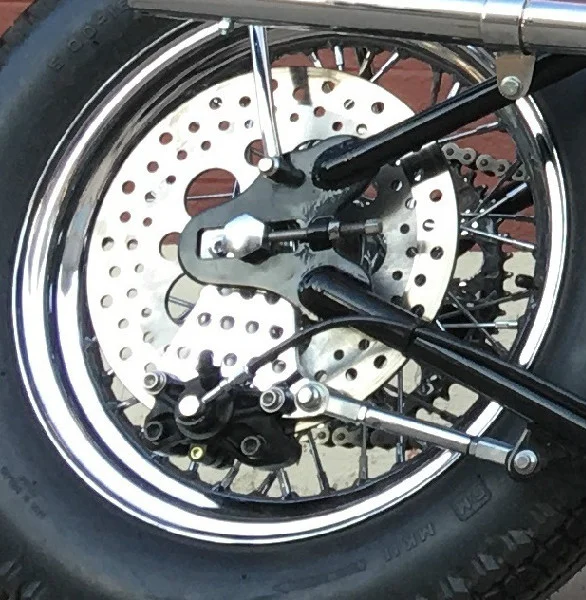 HAND BUILT REAR BRAKE MOUNT AND BRACKET BY TODD APPLE