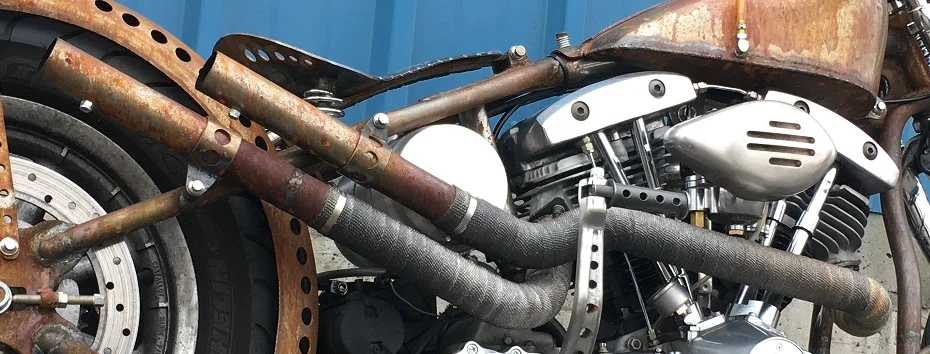 HAND BUILT EXHAUST AND SEAT PAN BY TODD APPLE