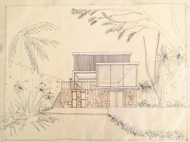 An old design sketch we found of a design option for one of our houses currently in construction in Coogee 
#sketch #australianarchitecture #sydneyarchitecture #coogeebeach #beachhouse