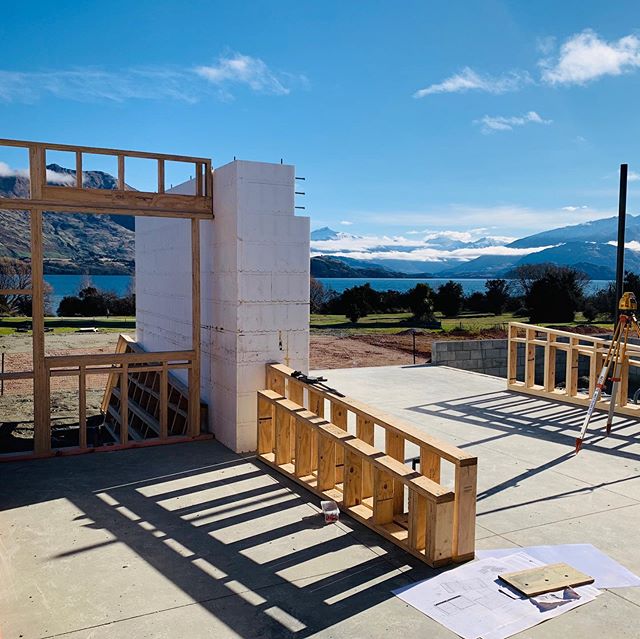 Progress 👍

Once you stop looking at the view, it&rsquo;s nice to notice the many many architectural design decisions coming to life. 
Insulated blocks for a better thermal value, north facing concrete slab soaking up the sun&rsquo;s thermal energy, 140mm studs allow more bulk insulation, angled roof pitches relating to the mountains, windows framing different views, the in-between spaces of pavilions, and the grounding of masonry elements vs timber frames.... all coming together nicely. Great work by builder Nevin Gibb and his team and BMC engineers so far.

#wanaka #australianarchitecture #sydneyarchitecture #architecture #sydneyarchitect #newzealandarchitecture #archdaily