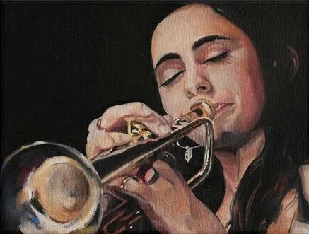 Andrea Motis Oleo sobre canvas, 15.5x20.5cm 2017