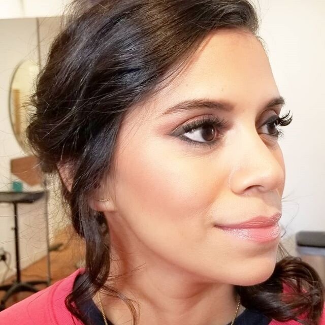 Lovely makeup for this lovely bride-to-be. Hair @byericarae