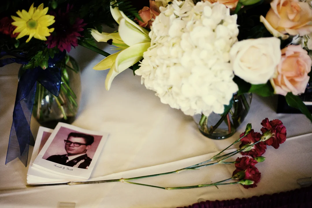 Reception Table At Dad's Memorial