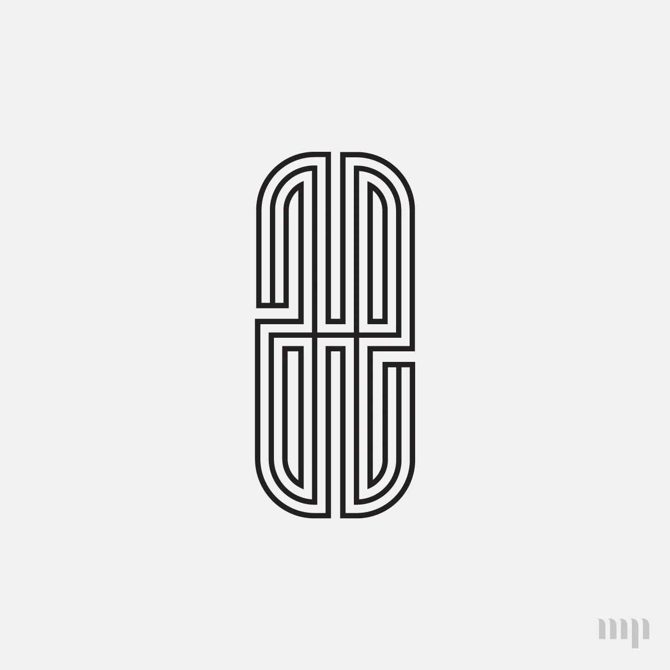 AE monogram print