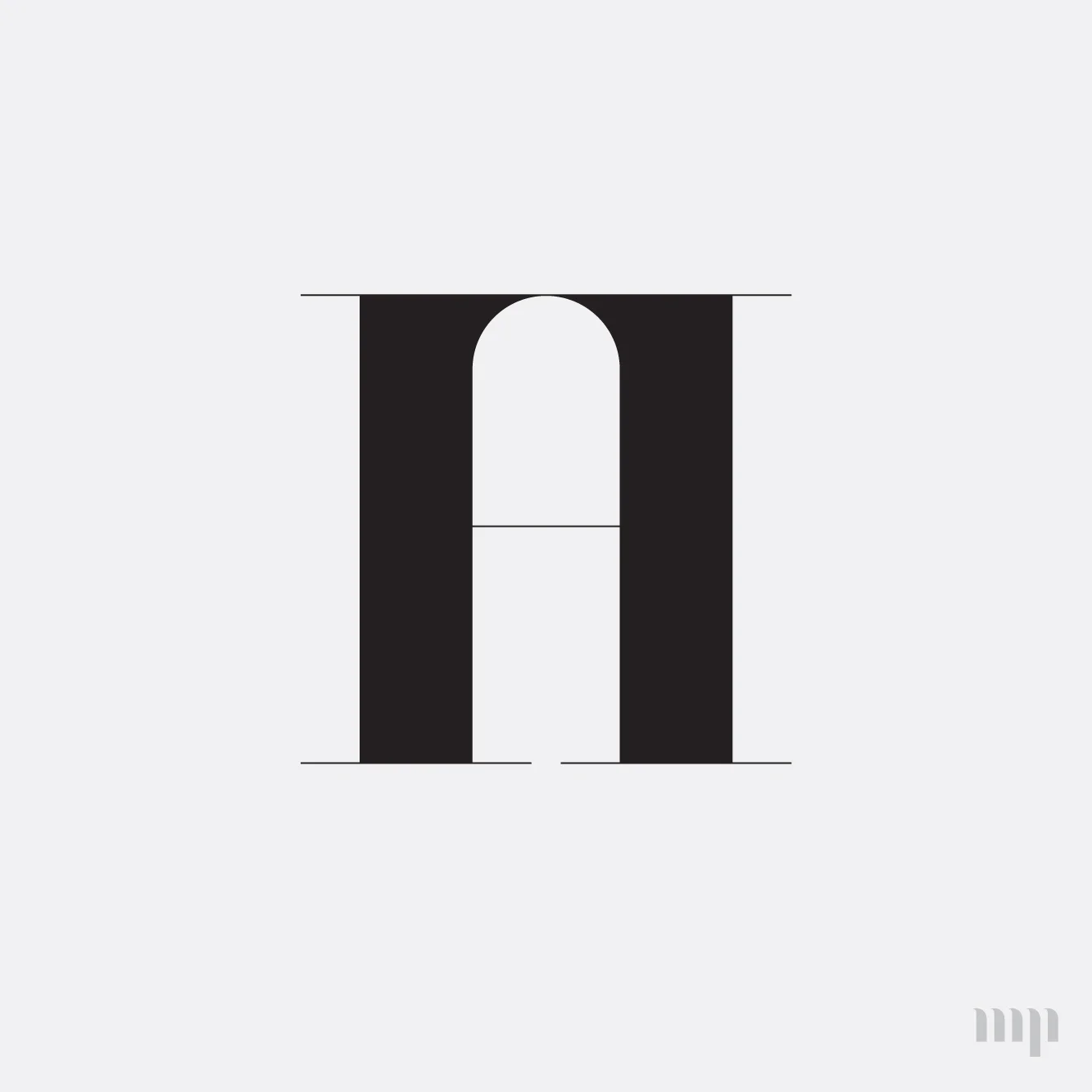 AH monogram print