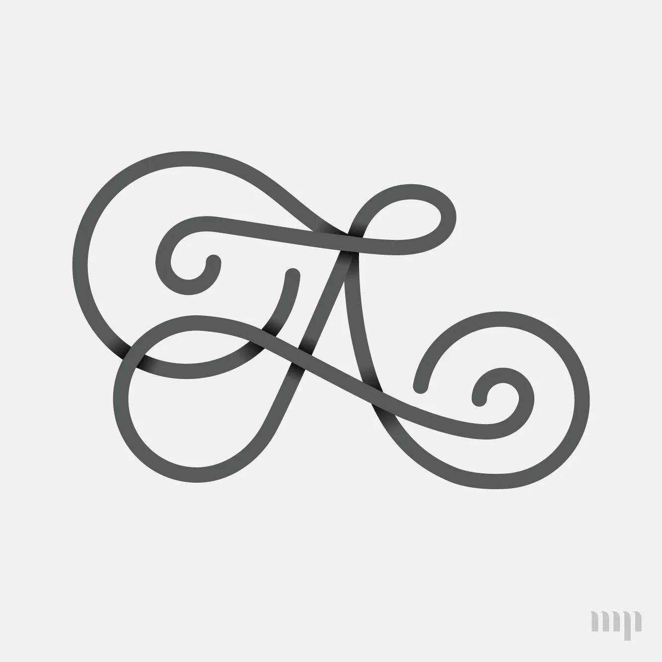 AL monogram print