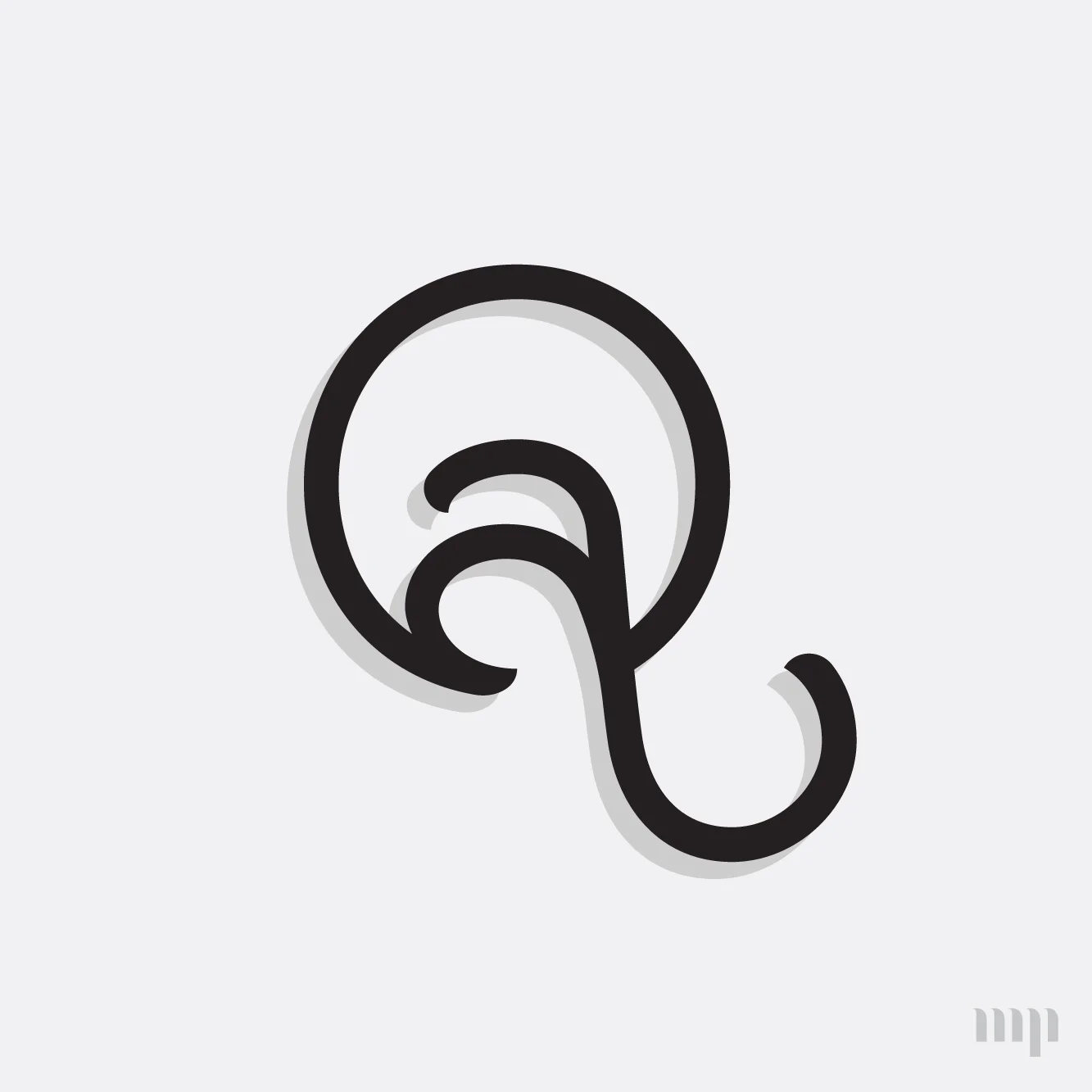 AQ monogram print