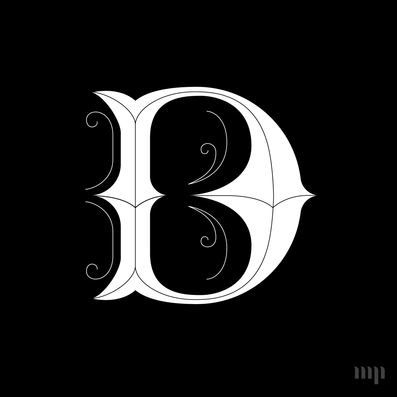 BD monogram print