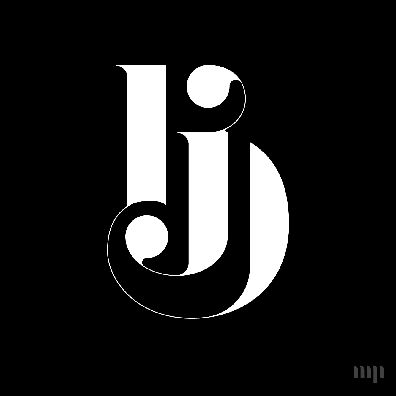 BJ monogram print