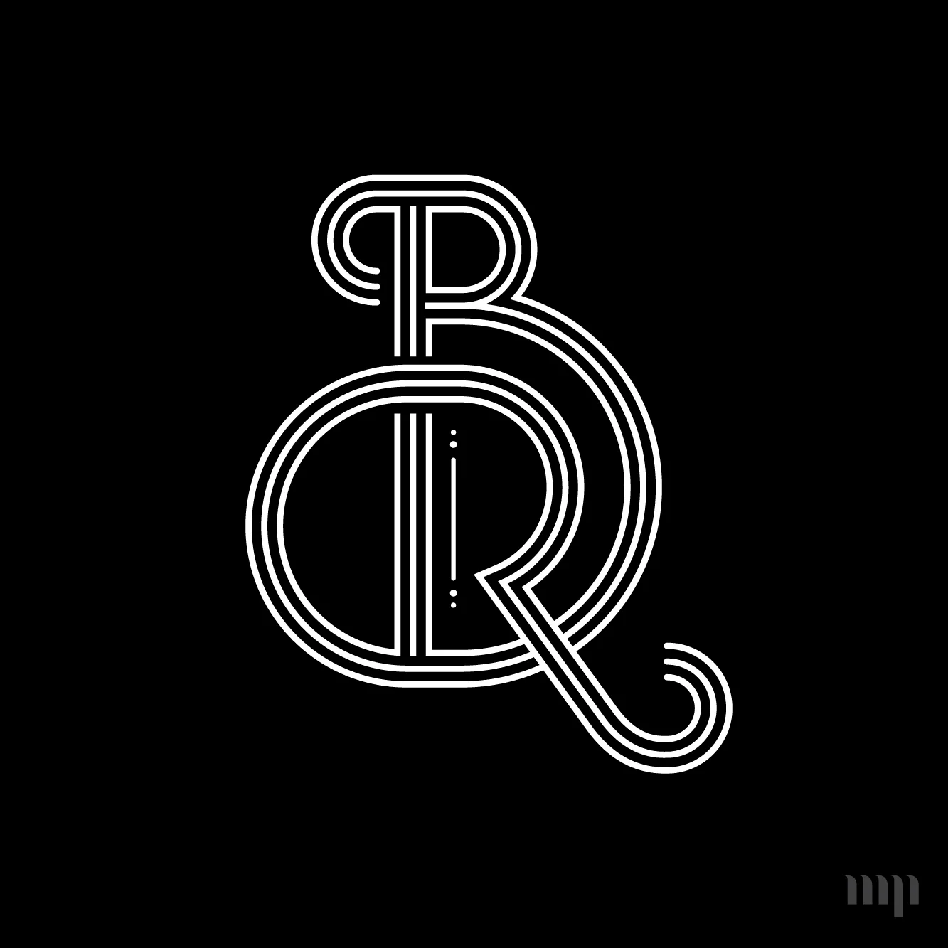 BR monogram print