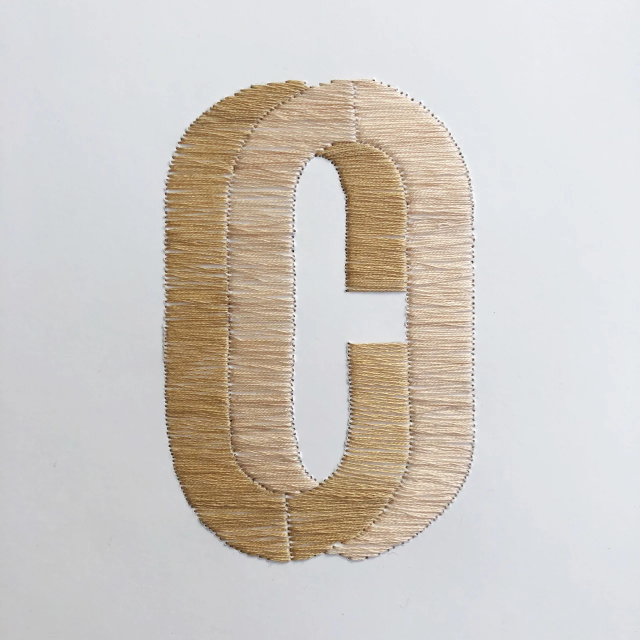 CO monogram: Embroidery on Paper