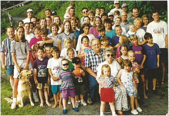 My Parents with about Fifty of Their Children and Grandchildren (of over 100)