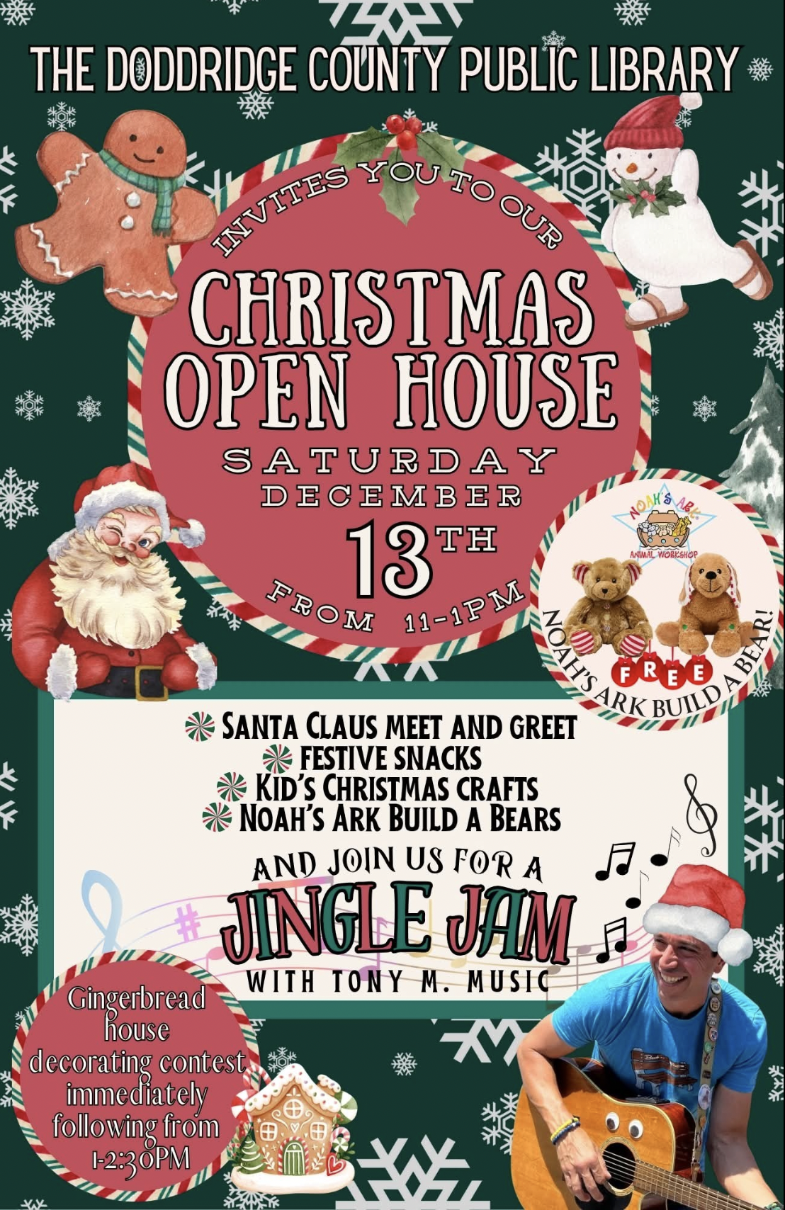 Jingle Jam Christmas Open House @Doddridge County Public Library, West Union, WV