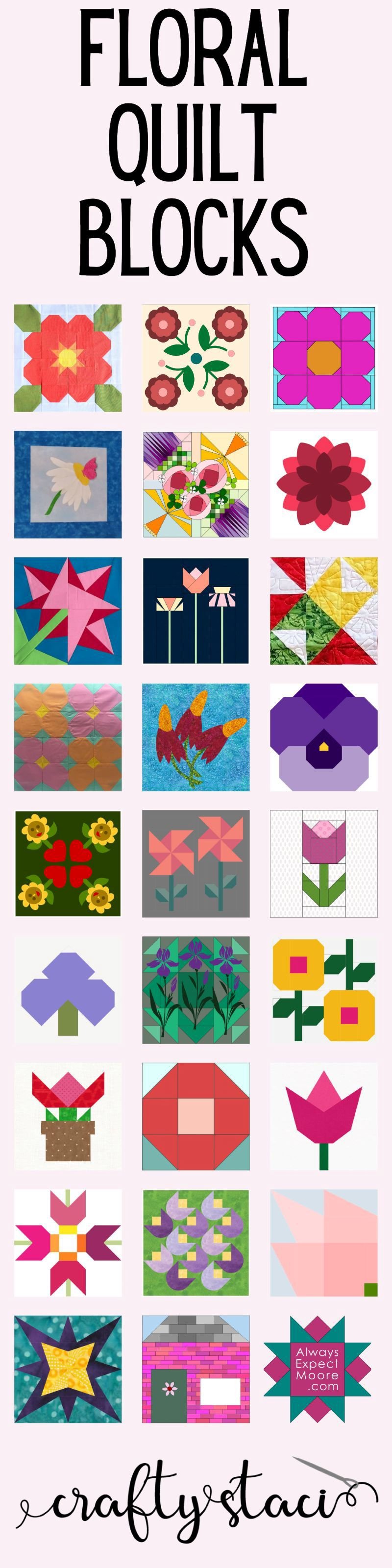 Summer Flower Quilt Block — Crafty Staci