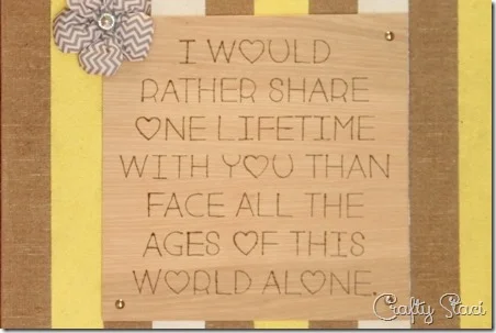 One Lifetime Sign — Crafty Staci