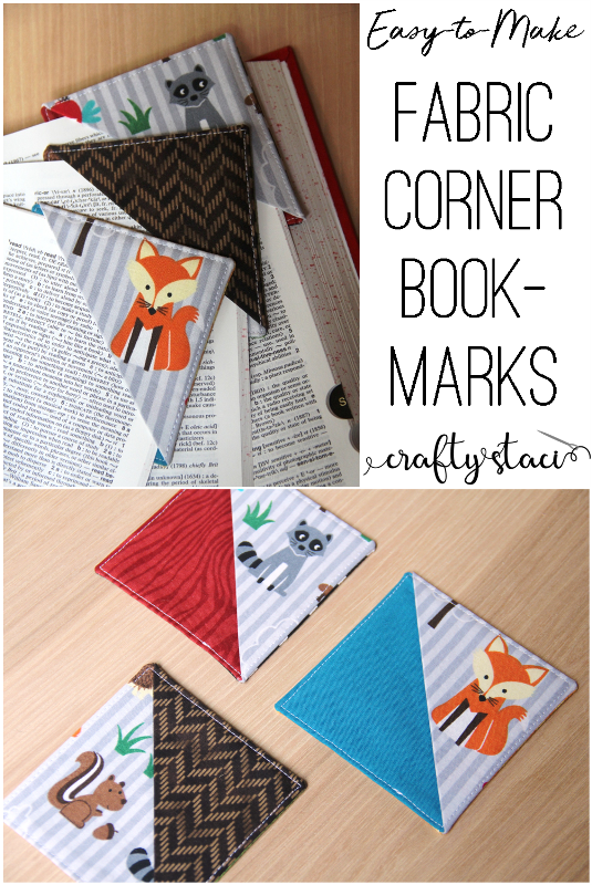 Quick Fabric Corner Bookmarks — Crafty Staci