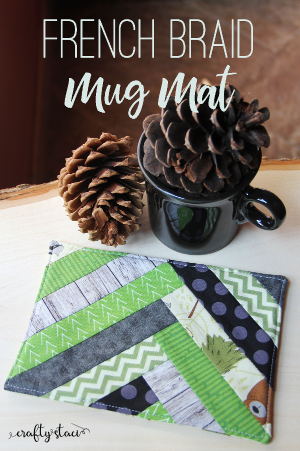 “French Braid” is a Free Mug Rug Pattern designed by Staci from Crafty Staci