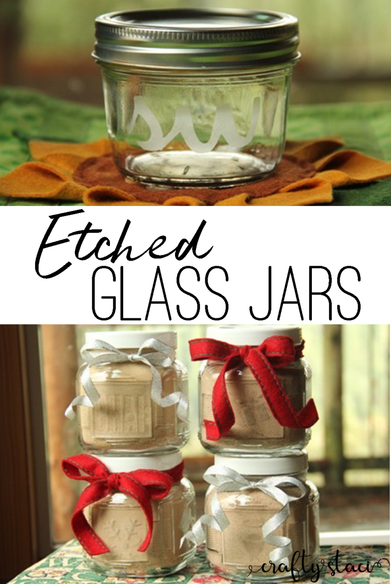 DIY Etched Mason Jar Glasses - Sometimes Homemade