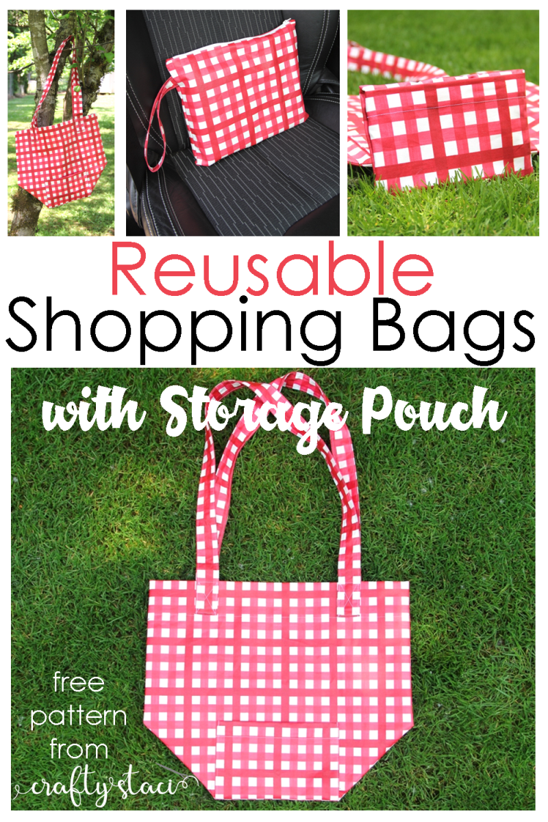 Reusable Shopping Bags with Storage Pouch — Crafty Staci