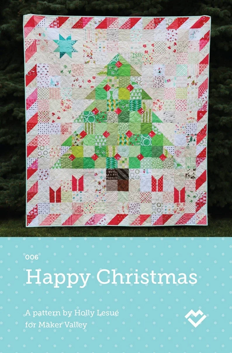 Happy Christmas Quilt Pattern from MaterialGirlChic