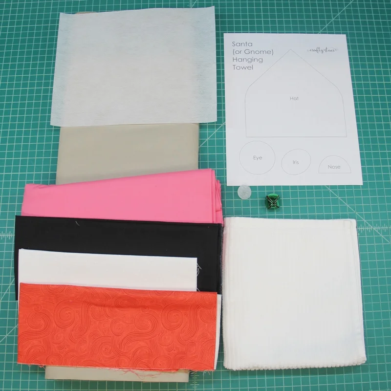 Supplies for Santa Hanging Towel