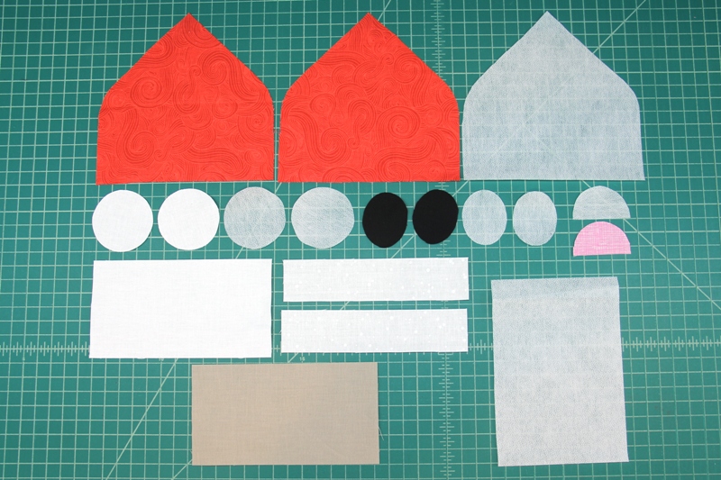 Cut pieces for Santa Hanging Towel