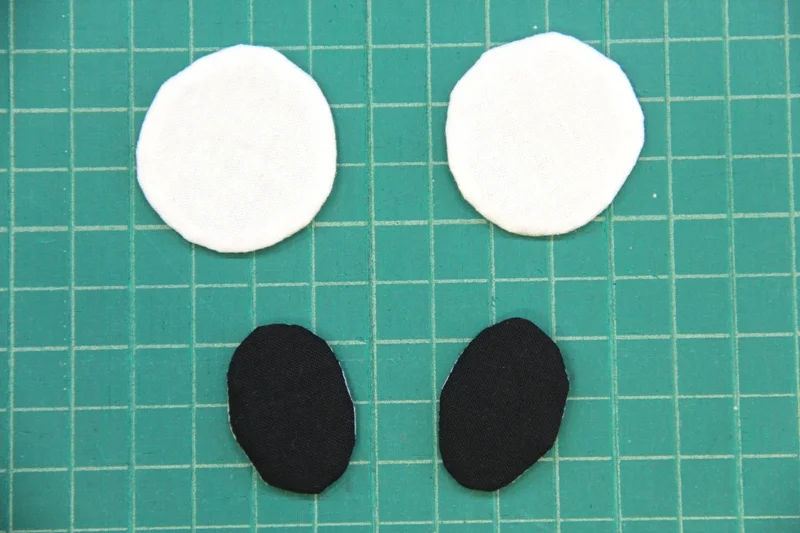 Both eyes and irises ready to sew