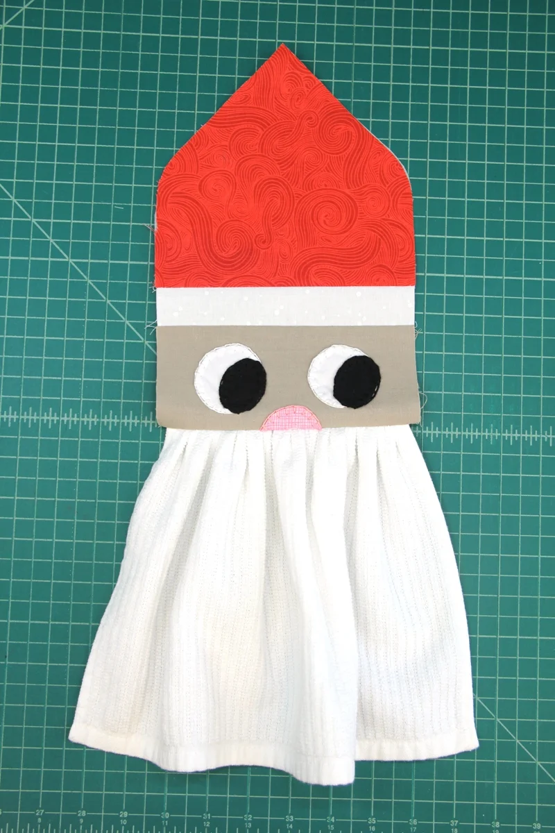 Towel sewn to Santa