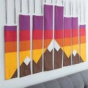Mountains Quilted Wall Hanging