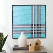 Geometric Plaid Quilted Wall Hanging by Staci Wendland