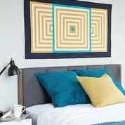 Modern God's Eye Quilted Wall Hanging