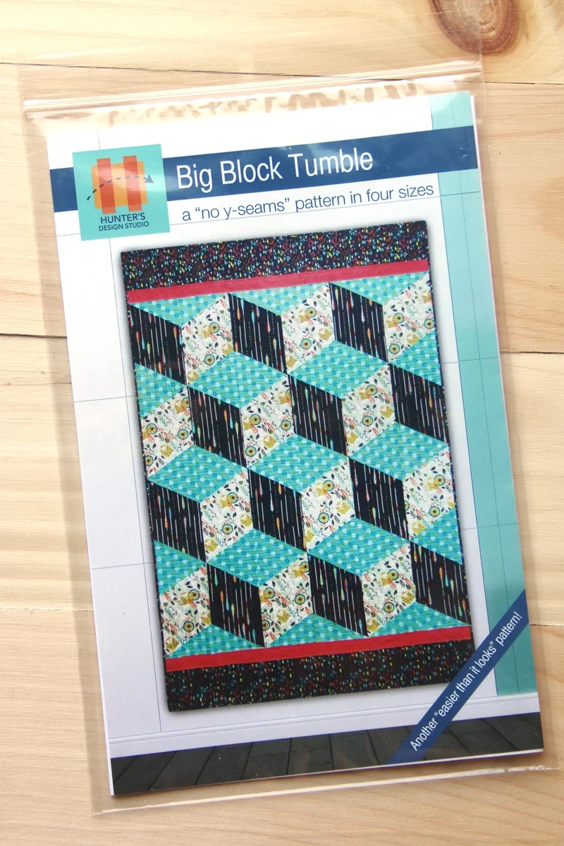 Big Block Tumble quilt pattern by Hunter Design Studio