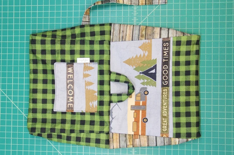 Bag right side out from loop side