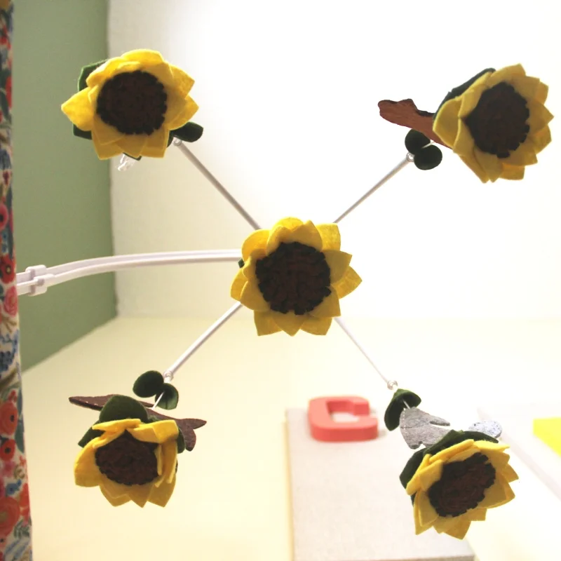 sunflower baby mobile