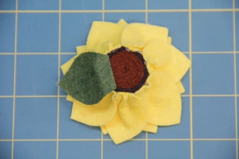 Glue first leaf on back