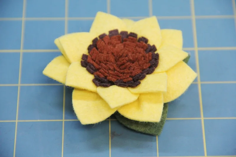 Fluff center of sunflower