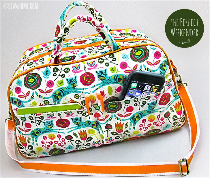 Compact Quilted Duffle Bag from Sew4Home