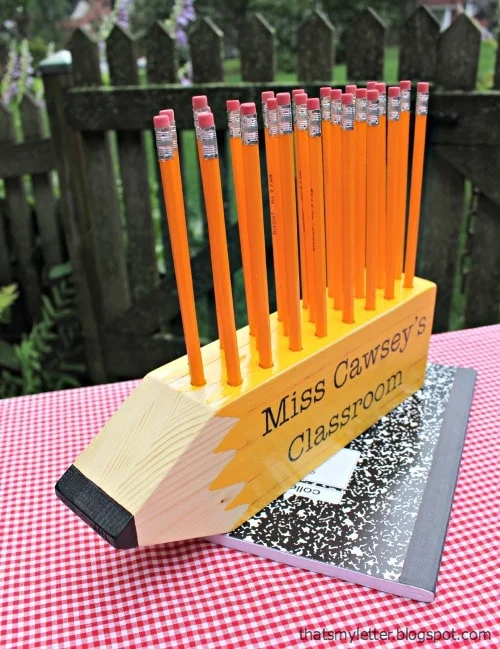 Pencil Shaped Pencil Holder from Jamie Costiglio