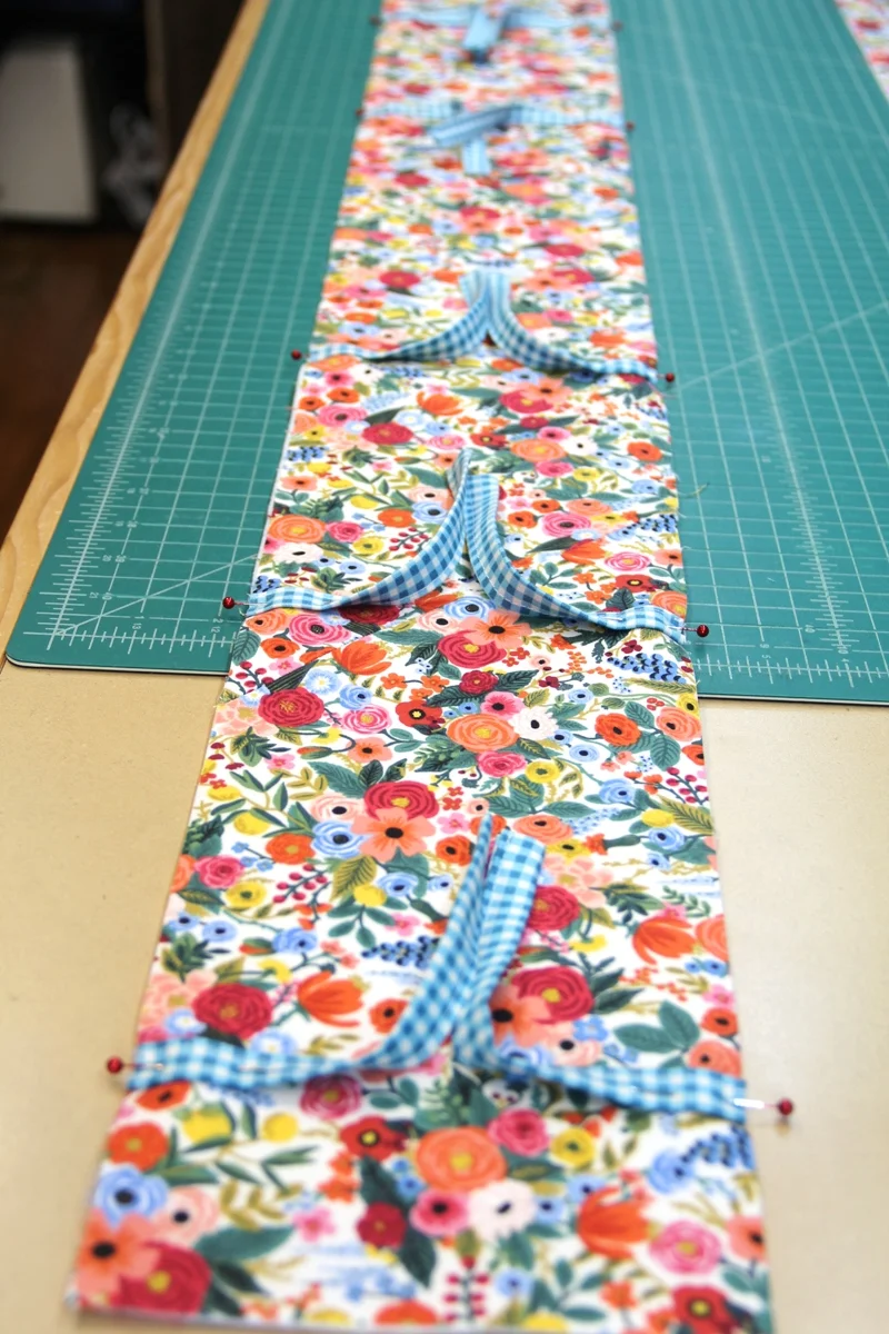 All ties pinned to rail guard