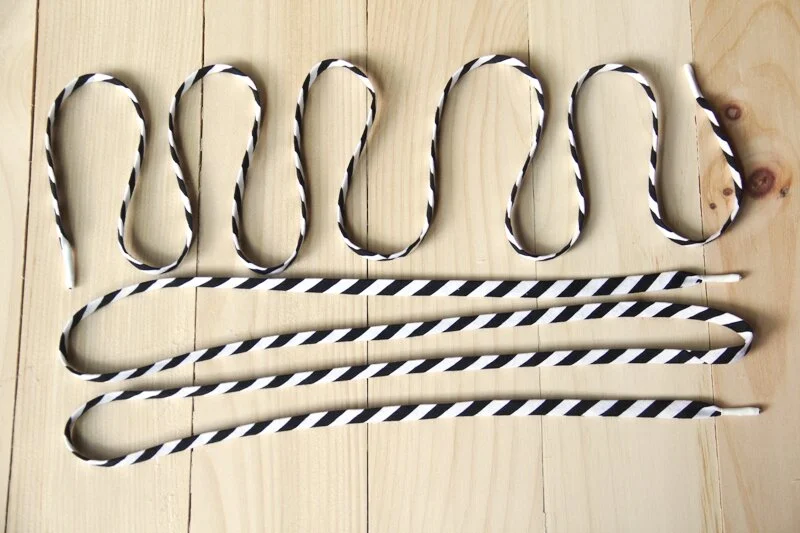 Striped Fabric Shoelaces from Crafty Staci