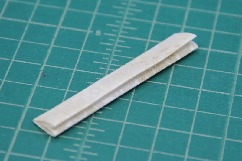 Hanging loop ready to stitch